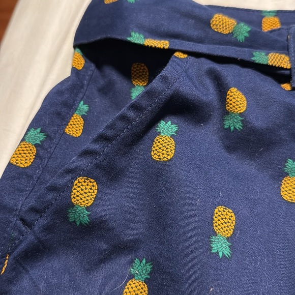 St. John's Bay Navy Pineapple Print Women's Shorts - Picture 3 of 6